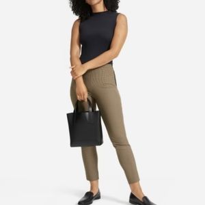 Everlane Side Zip Work Pant, Cocoa Houndstooth
